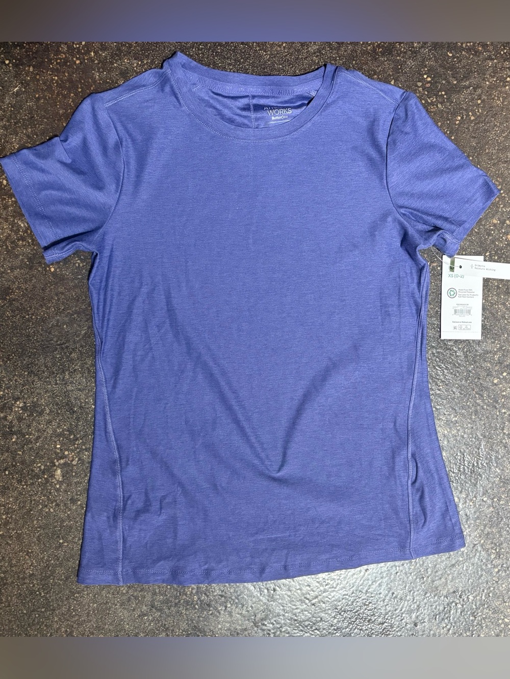 NWT Athletic Works Butter Core Periwinkle Short Sleeve Crewneck Tee